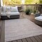 Homeroots 5' X 8' Salmon Copper And Beige Striped Washable Indoor Outdoor Area Rug 587969 - alternate 5