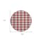 Homeroots 8' Red Gray And Beige Round Plaid Washable Indoor Outdoor Area Rug 601430 - alternate 6