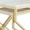 Homeroots Set of Two 22" Gold and White Marble Nested Tables 543885 - alternate 5