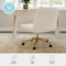 Martha Stewart Eloise Upholstered Office Chair in Off White/Polished Brass CH-232196-2-CR-GLD-MS - alternate 5