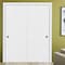 Sartodoors Sliding Closet Bypass Doors, Planum 0010 White Silk, Sturdy Top Mount Rails Moldings Trims Hardware PLANUM0010DBD-WS-36 - alternate 1
