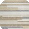 Homeroots 8' Ivory Beige And Taupe Round Striped Washable Indoor Outdoor Area Rug 613286 - alternate 5