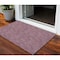Homeroots 3' X 5' Eggplant And Ivory Geometric Washable Indoor Outdoor Area Rug 602359 - alternate 1