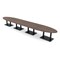 Skutchi Designs Oval Conference Table With Power, 48 in W, 264 in L, Brown HAR-OVL-48X264-DOU.BK-H3041-NA - alternate 1