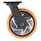 Vestil Polyurethane Swivel Caster 8 In. Diameter x 2 In. Width 925 Lb. Capacity Orange/Silver CST-E6-8X2PUP-S - alternate 3