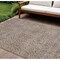 Homeroots 10' X 14' Brown Geometric Washable Indoor Outdoor Area Rug 607487 - alternate 1