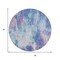 Homeroots 8' Blue Peach And Sky Blue Round Abstract Washable Indoor Outdoor Area Rug 615856 - alternate 6