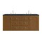 James Martin Vanities Laurent 60" Double Vanity, Honey Oak w/ 3 CM Charcoal Soapstone Silestone Top 545-V60D-HNO-3CSP - alternate 4