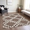 Homeroots 8' X 10' Brown And Ivory Geometric Washable Indoor Outdoor Area Rug 593759 - alternate 6