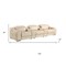 Homeroots 129" Beige Italian Leather Reclining USB Sofa 632896 - alternate 6