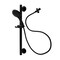 Kingston Brass Shower System with Slide/Grab Bar and Hand Shower, Matte Black KAK1540D - alternate 1