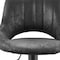 Homeroots Set of Two 32" Black Faux Leather And Steel Swivel Low Back Adjustable Height Bar Chairs 524973 - alternate 6