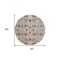 Homeroots 8' Ivory Red And Green Round Floral Washable Indoor Outdoor Area Rug 604649 - alternate 7