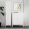 Manhattan Comfort 2-Piece Naomi Accent Cabinet and Storage Cabinet in White 2-AF067-WH - alternate 1