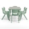 Flash Furniture 7 PC Plastic Activity Table and 6 Chairs Set, 10.5 inSeat Height-Sage YU-YCY-060-0036-RECT-TBL-SAGE-GG - alternate 7