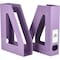 Acrimet Magazine File Holder Vertical Rack, Durable Plastic Desk Organizer, Solid Purple, 2PK 277.LO - alternate 5