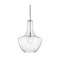 Jonathan Y Watts 13.25" 1-Light Mid-Century Modern Iron/Glass LED Pendant, Chrome/Clear JYL6401A - alternate 1