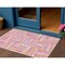 Homeroots 3' X 5' Blush Ivory And Orange Geometric Washable Indoor Outdoor Area Rug 598244 - alternate 1