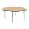 Flash Furniture Wren 60 in Flower Adjustable Height Activity Table, Thermal Laminate Top, Short Legs, Light Natural XU-A60-FLR-LTNAT-T-P-GG - alternate 1