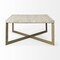 Homeroots 34" Beige Wood and Metal Square Coffee Table 393162 - alternate 7