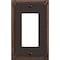 Amerelle Imperial 1-Gang Bead Cast Metal Rocker Decorator Wall Plate Aged Bronze 74RDB - alternate 1