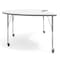 Flash Furniture Commercial Adjustable Height Kidney Activity Table with Locking Casters-White XU-A4872-KIDNY-WHT-T-A-CAS-GG - alternate 6