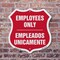 Signmission Bilingual Employees Only Shield Sign Emp, 6 inch X 6 inch, Plastic Sign, 2PK SHI-P-2PACK-6-364 - alternate 5