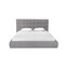 Homeroots Gray Tufted Linen Blend Upholstered King Bed Frame 606419 - alternate 5