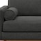 Homeroots 72" Gray Fabric Sofa With Brown Legs 640976 - alternate 4