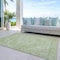 Homeroots 10' X 14' Sage And Ivory Oriental Washable Indoor Outdoor Area Rug 603820 - alternate 4
