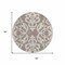 Homeroots 8' Taupe And Ivory Round Damask Washable Indoor Outdoor Area Rug 614463 - alternate 5