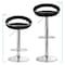 Elama 2 Piece Retro Adjustable Bar Stool in Black with Chrome Base ELM-806-BLK - alternate 5