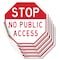 Signmission Stop No Public Access, 6 inch X 6 inch, Vinyl Decal, 5PK OC-D-5PACK-6-263 - alternate 1
