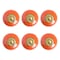 Homeroots Set of Six Coral And Gold Ceramic Drawer Pull Knobs, 6PK 635755 - alternate 3