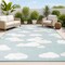 Jonathan Y Hedwig High-Low Youth Cloud Scandi Blue/Ivory 5 ft. x 8 ft. Indoor/Outdoor Area Rug SCN105A-5 - alternate 1
