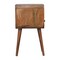 Homeroots 22" Beige Solid Wood Square One Drawer Nightstand 651491 - alternate 8