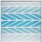 Homeroots 3' X 5' Aqua Geometric Machine Braided Distressed Area Rug With UV Protection 555601 - alternate 4