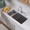 Whitehaus Collection Whitehaus 36 in Undermount Single Bowl 16 Gauge Brushed Stainless Steel Workstation Sink WHSW3619 - alternate 2