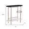 Homeroots Gold Black and White Metal Oval Bar Cart With Wine Storage 402550 - alternate 9