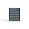 Strong Hold 5 drawer cabinet - (1x 4ft, 3x 5ft, 1x 6ft) - Blue accents - Electronic Lock S3036-PPRAS-0506FS - alternate 1