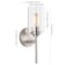 Jonathan Y Juno 13" 1-Light Farmhouse Industrial Metal/Glass Cylinder LED Sconce, Nickel/Clear JYL9547C - alternate 5