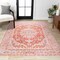 Jonathan Y Asa Ornate Medallion Non-Slip Machine-Washable Orange/Cream 9 ft. x 12 ft. Area Rug WSH108A-9 - alternate 4