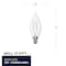 Bulbrite 25W Dimmable CA10 (E12) Candelabra Screw Base Warm Wht Lght Clear LED Filament Lght Bulb, 2700K, 4PK 861414 - alternate 5