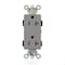Leviton Straight Blade Receptacle, 5-20R, 20 A, 125V AC, Flush Mount, Self-Grounded M1636-GY - alternate 1