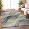 Homeroots 8' X 10' Artichoke Green Gray And Silver Abstract Washable Indoor Outdoor Area Rug 616751 - alternate 4