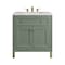 James Martin Vanities Chicago 30 in. Single Vanity, Smokey Celadon, w/ 3 CM Eternal Jasmine Pearl Silestone Top 503-V30-SC-3EJP - alternate 1