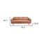Homeroots 79" Brown Faux Leather Sofa With Black Legs 396463 - alternate 4