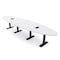 Skutchi Designs 12 Person Conference Table With Power Unit | 14' Oval Table | Harmony Series HAR-OVL-48X168-T.BK-W960-EBLK - alternate 1