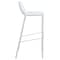 Leisuremod Devon Mid-Century Modern Aluminum Bar Stool with Powder Coated Frame and Footrest, White DB31W - alternate 5
