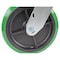 Vestil Polyurethane Swivel Caster 8 In. Diameter x 2 In. Width 1000 Lb. Capacity Green/Black CST-F34-8X2DT-S - alternate 4